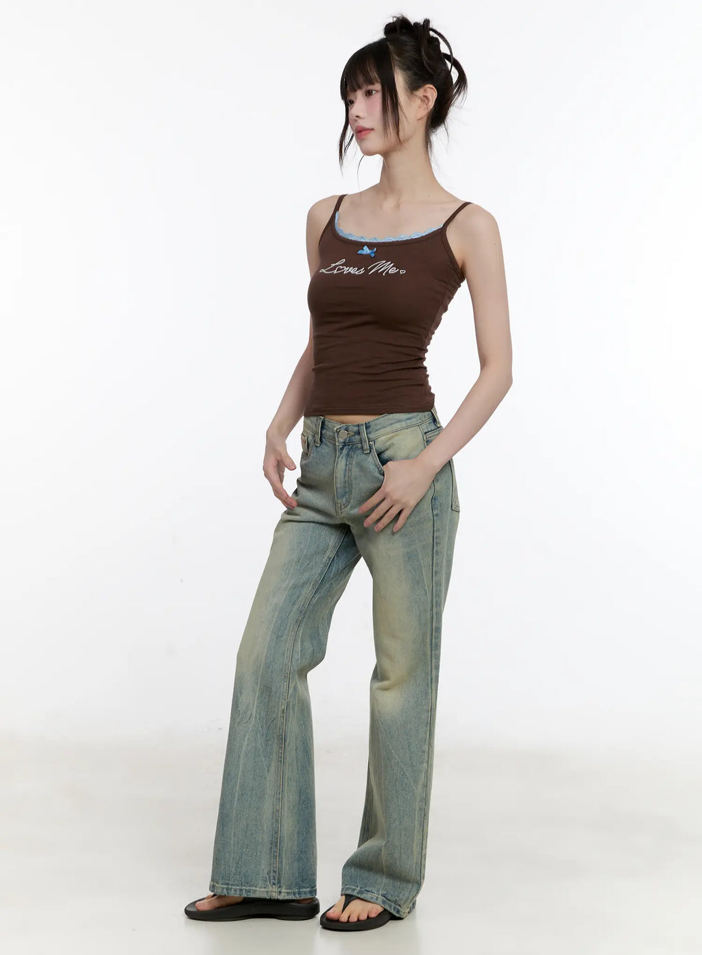 Love Lace-Trim Cami Top CL504