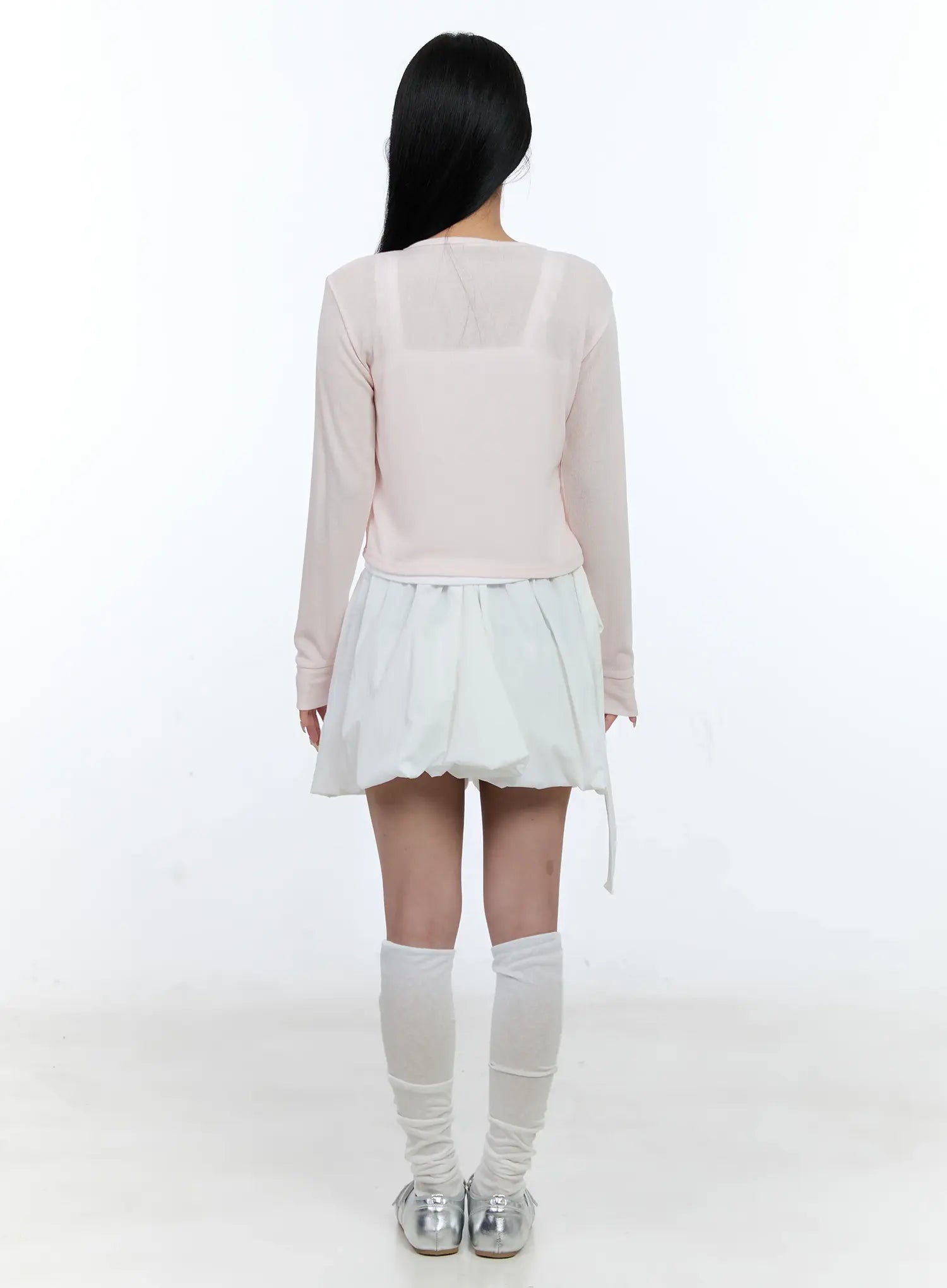 Sheer V-Neck Basic Cardigan CL530