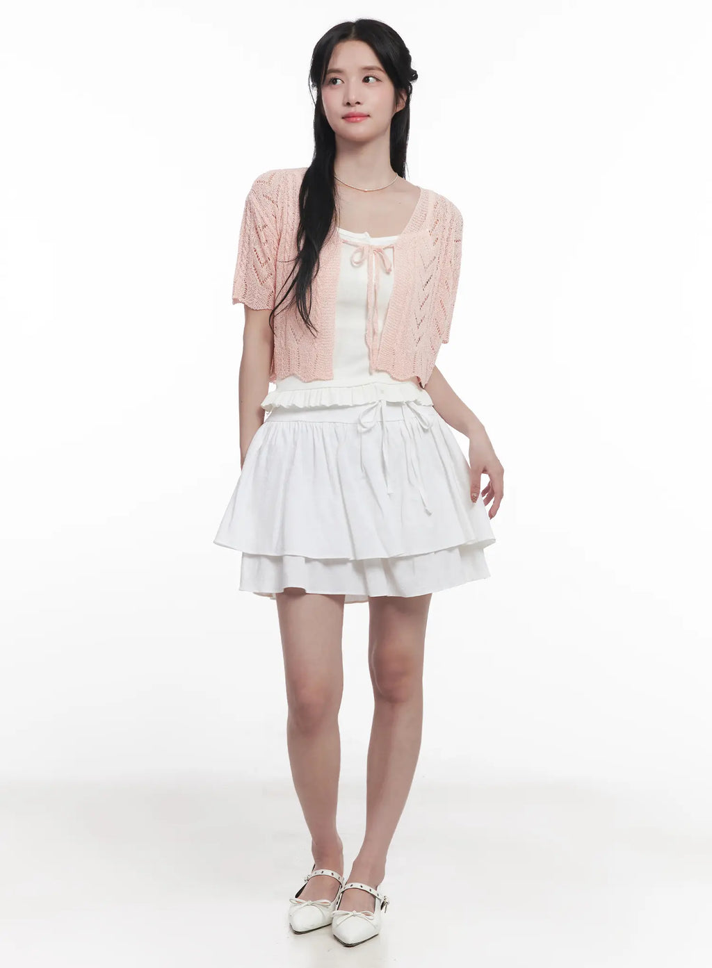 Sheer Short-Sleeve Cardigan CU523