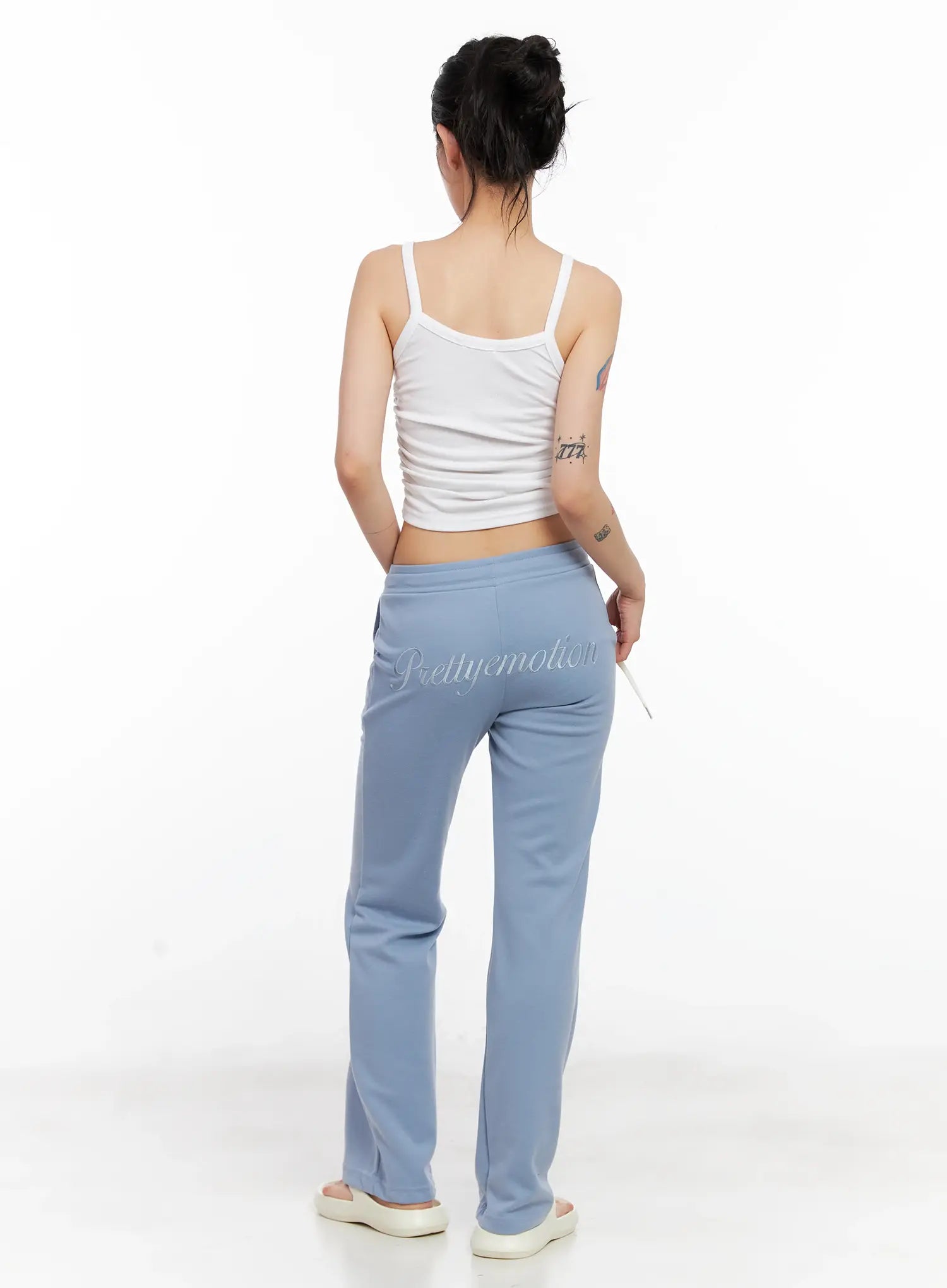 Embroidered Flare Track Pants CL525