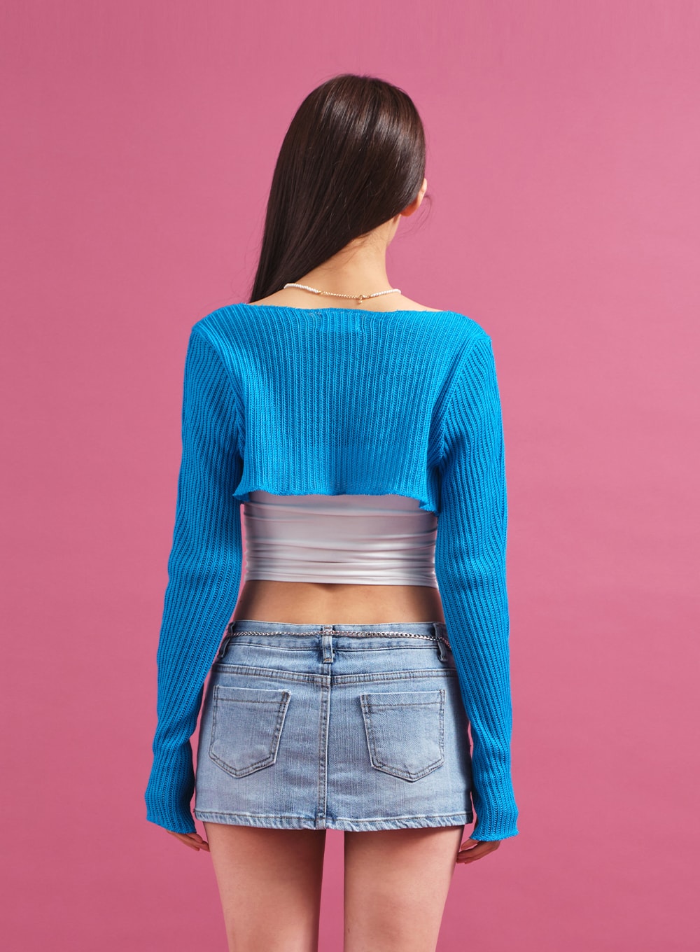 Chain Tied Crop Cardigan CM6