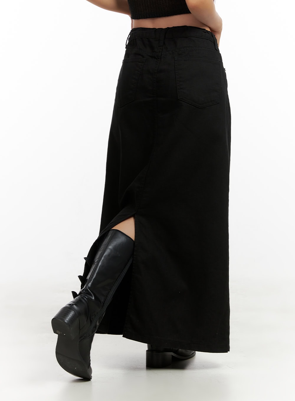 String Waist Maxi Skirt CL431