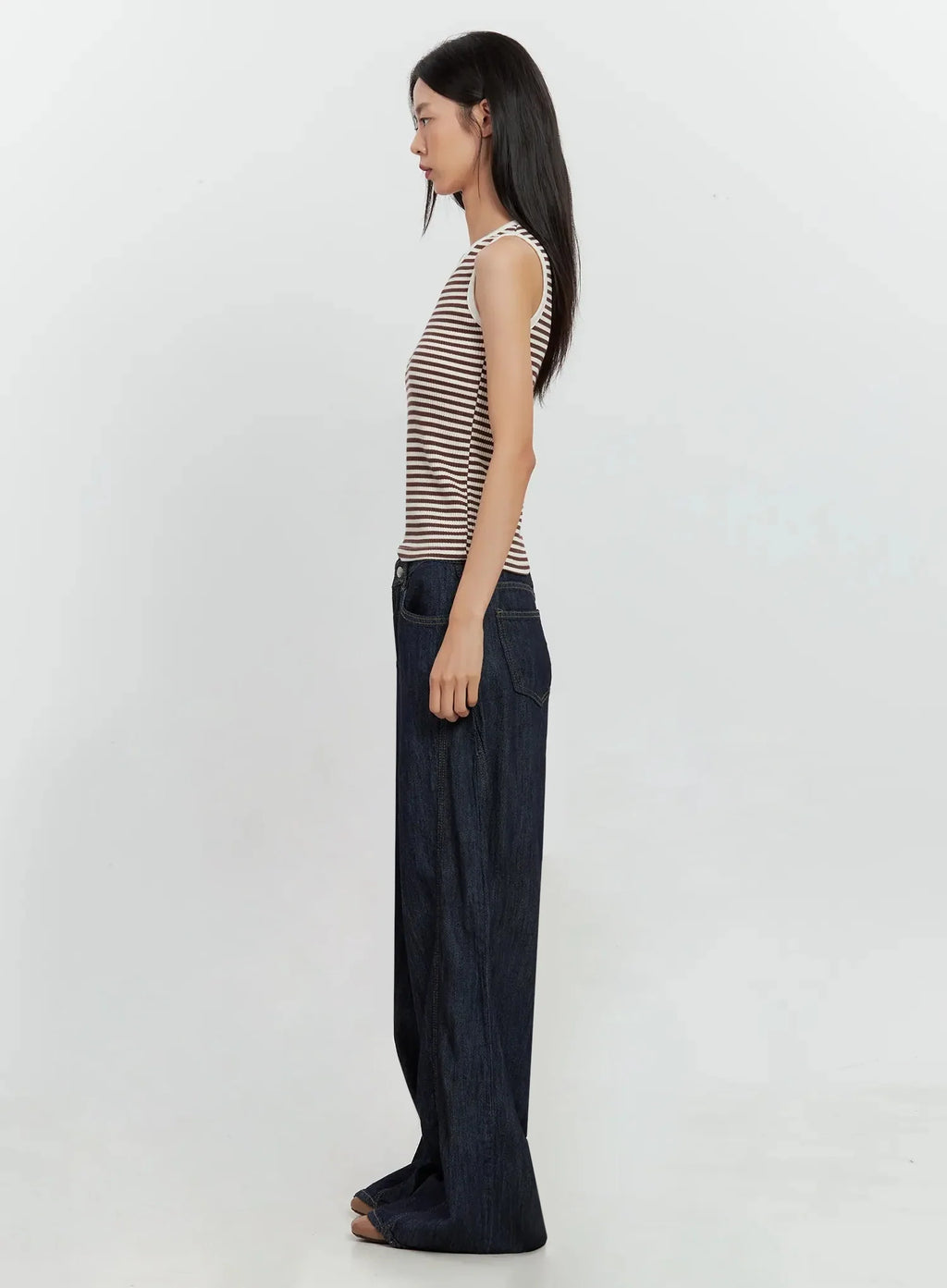 Striped Knit Tank Top IL528