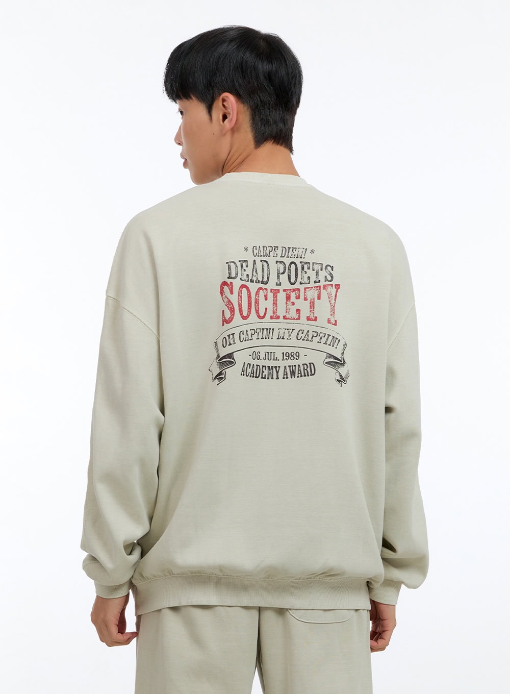 Men's Lettering Crew Neck Sweatshirt IG422