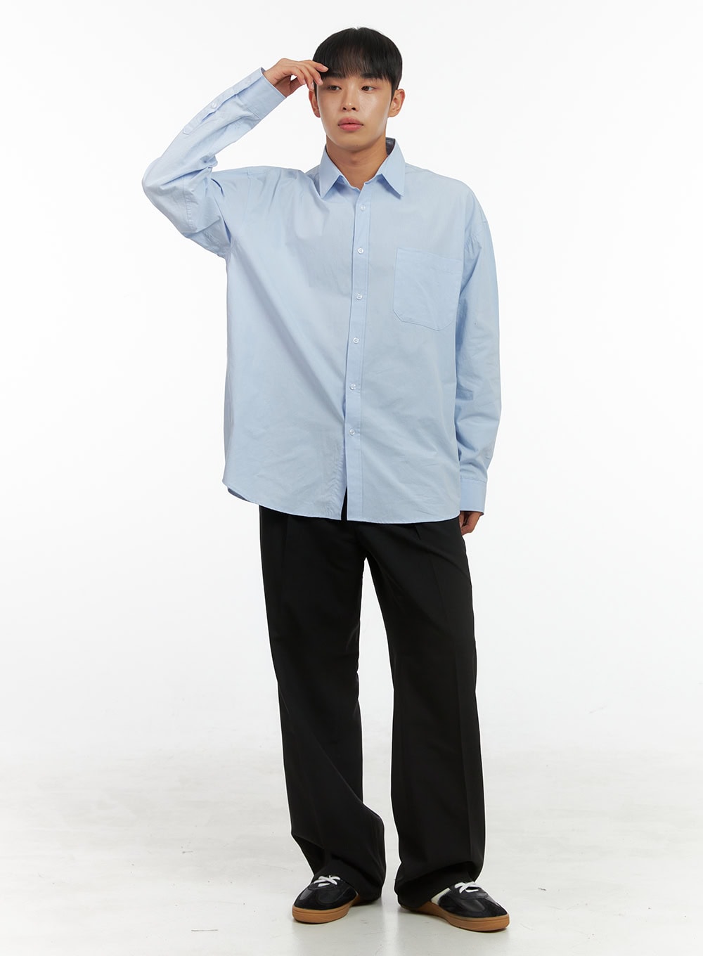 Men's Oversized Basic Cotton Shirt IS419