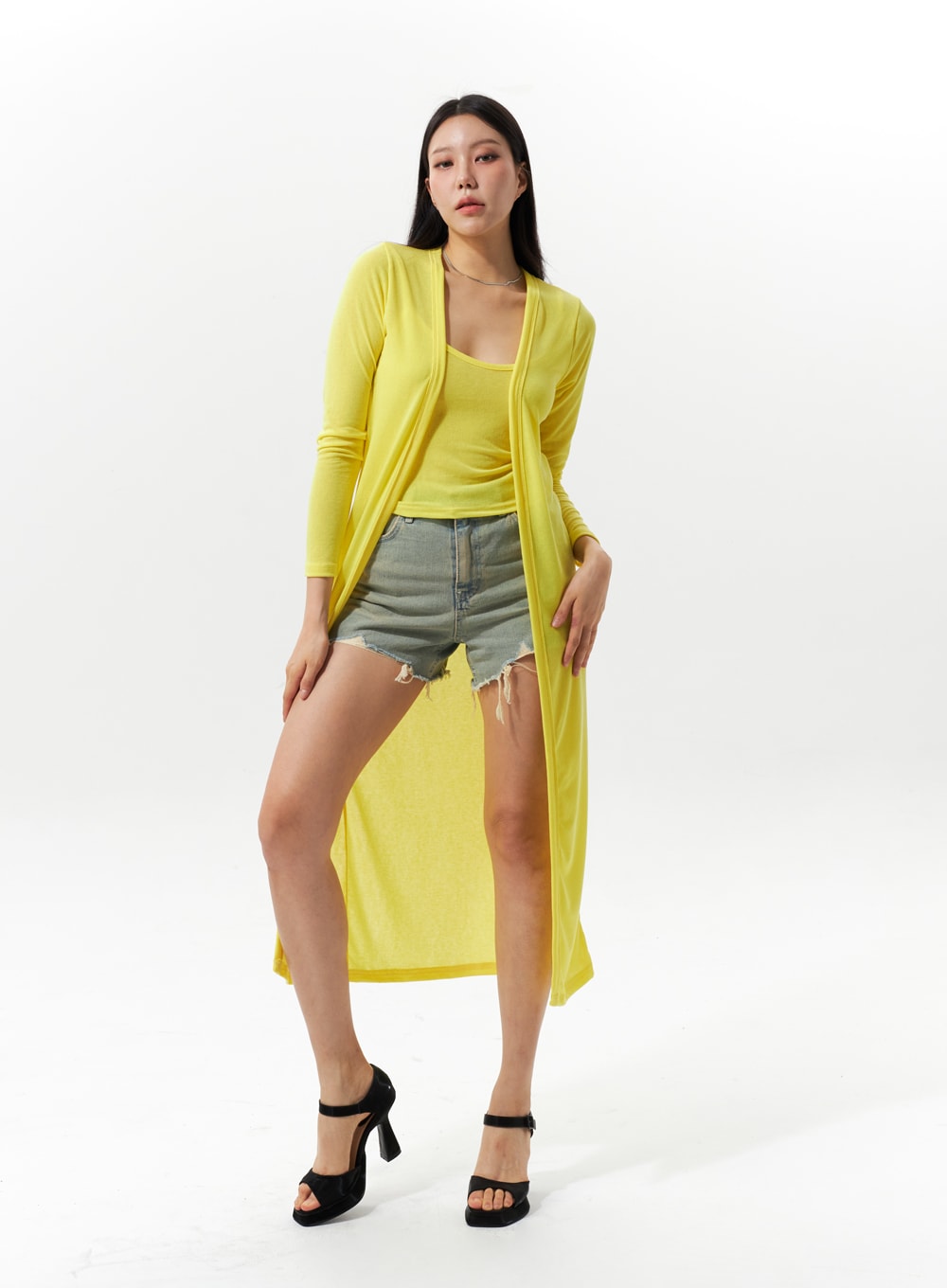 Ripped Hem Denim Shorts IU322