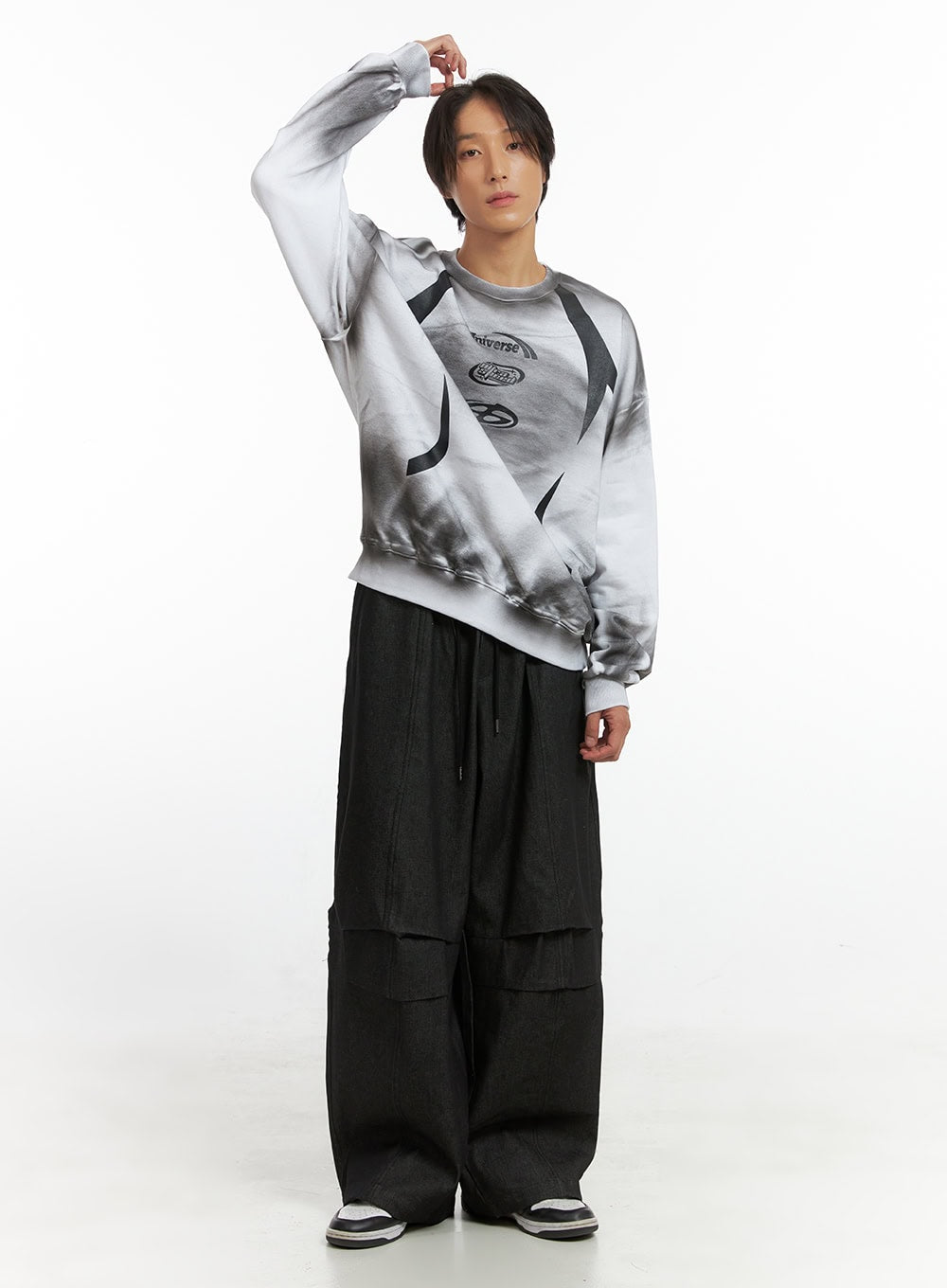 Men's Slick Pocket Wide-Leg Pants IO402