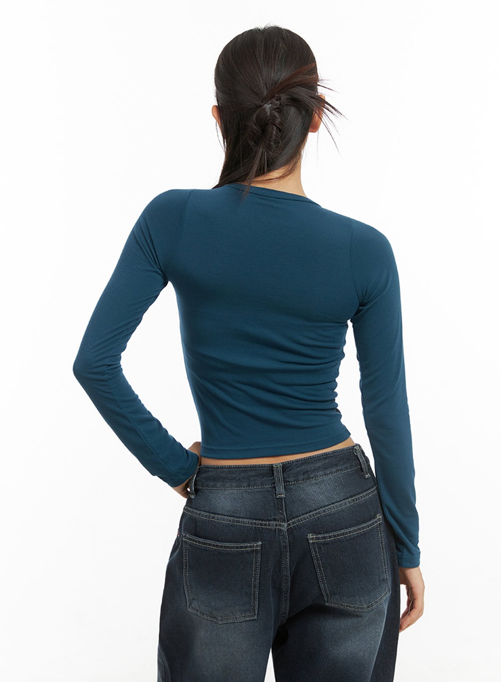 Flower Graphic Bliss Long Sleeve Top IS402