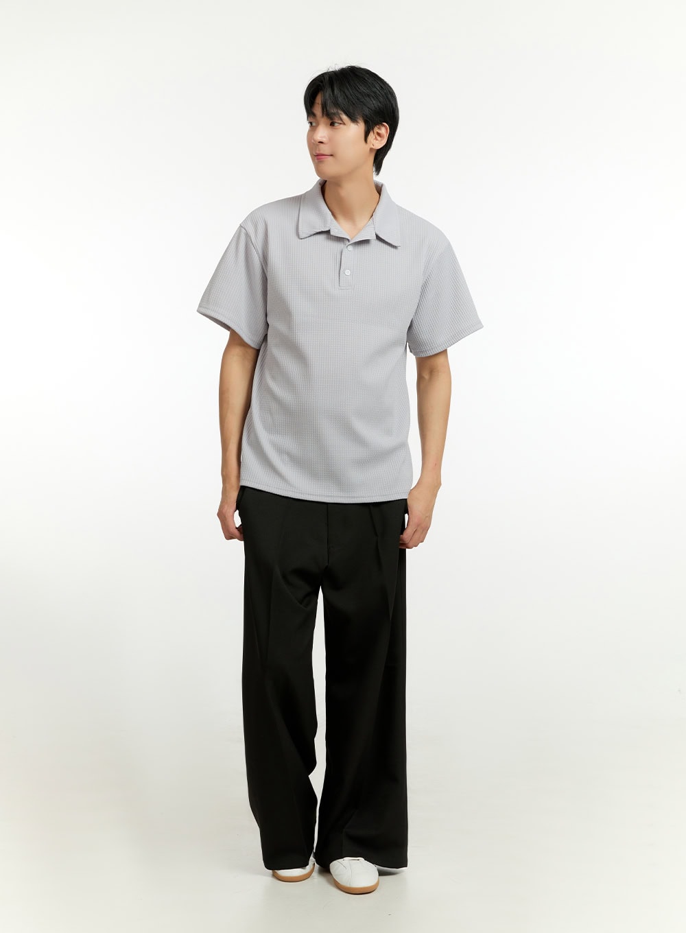 Men's Textured Polo T-Shirt IL412