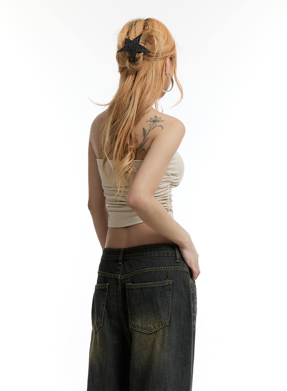 Shirred Detail Top CY506