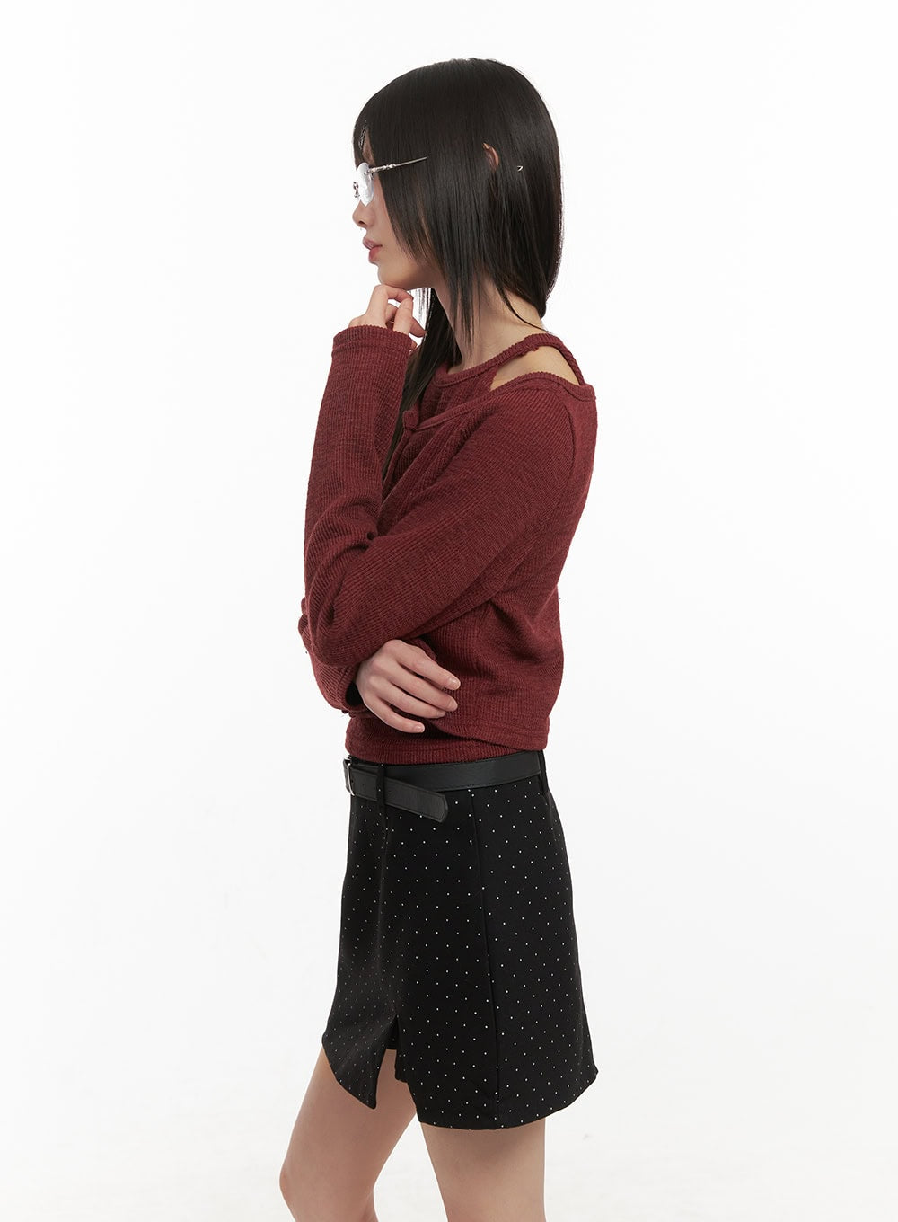 Slim-Fit Cardigan & Halter Top Set CD430