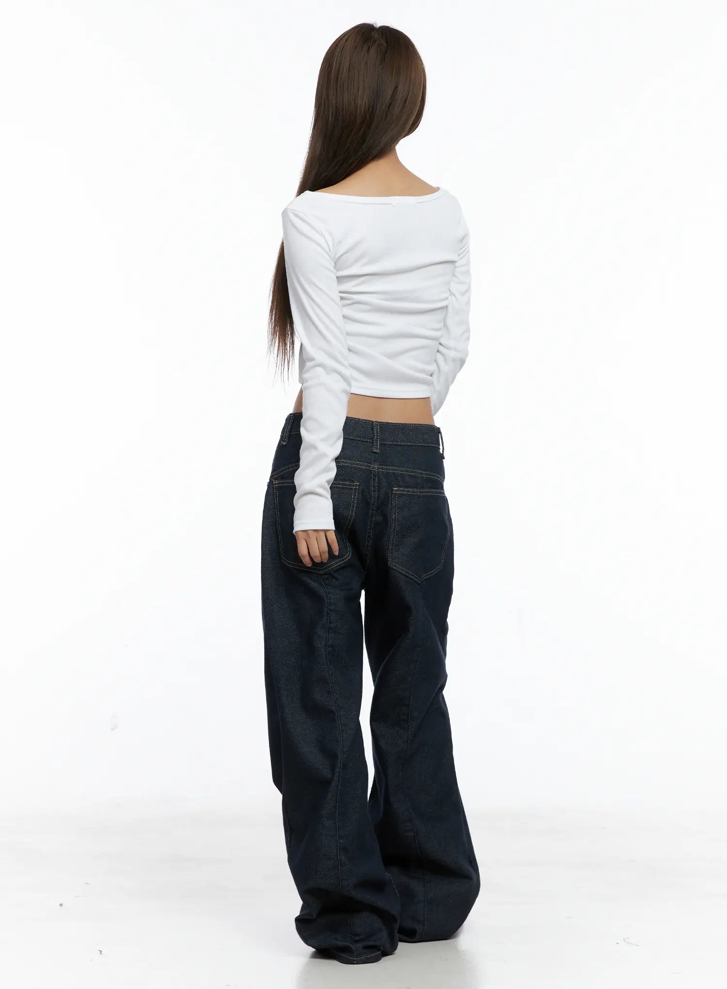 Giada Raw Indigo Wide-Leg Jeans CS505