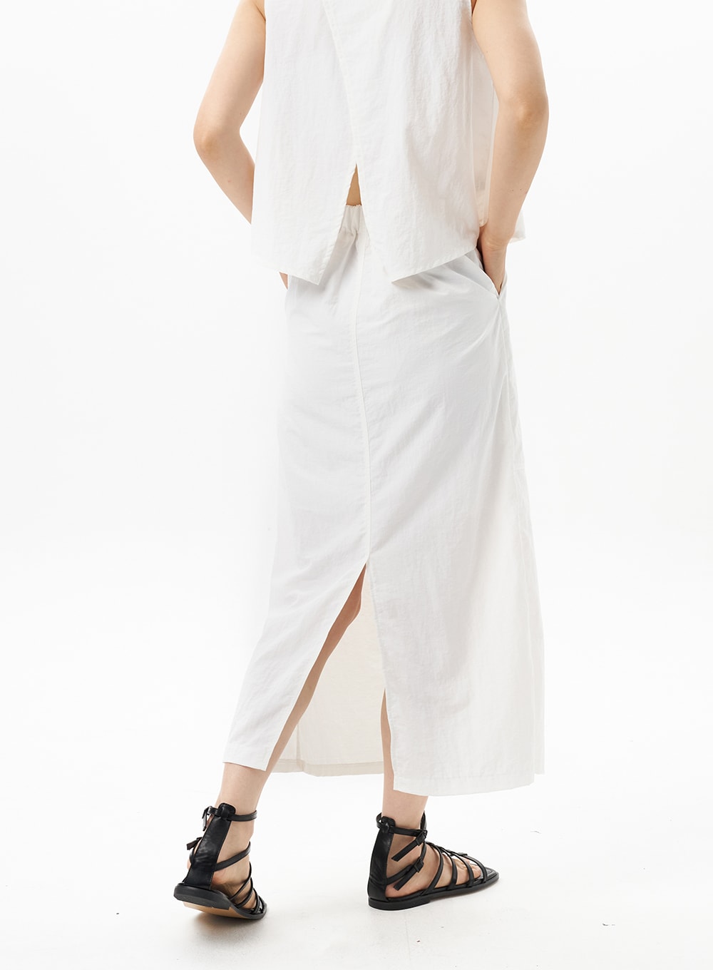 Nylon Maxi Skirt OU314