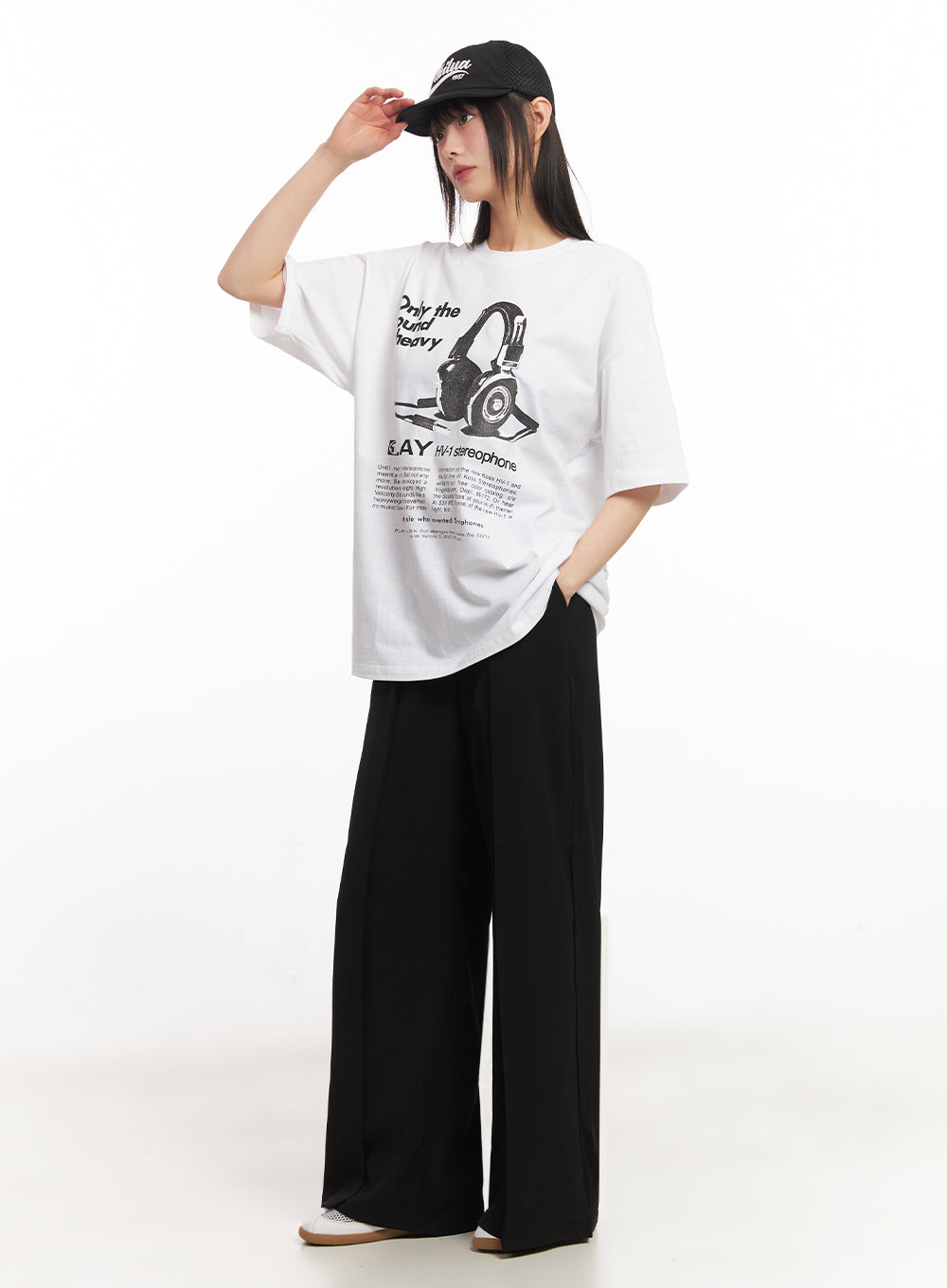 Sound Graphic Oversize T-Shirt IY502