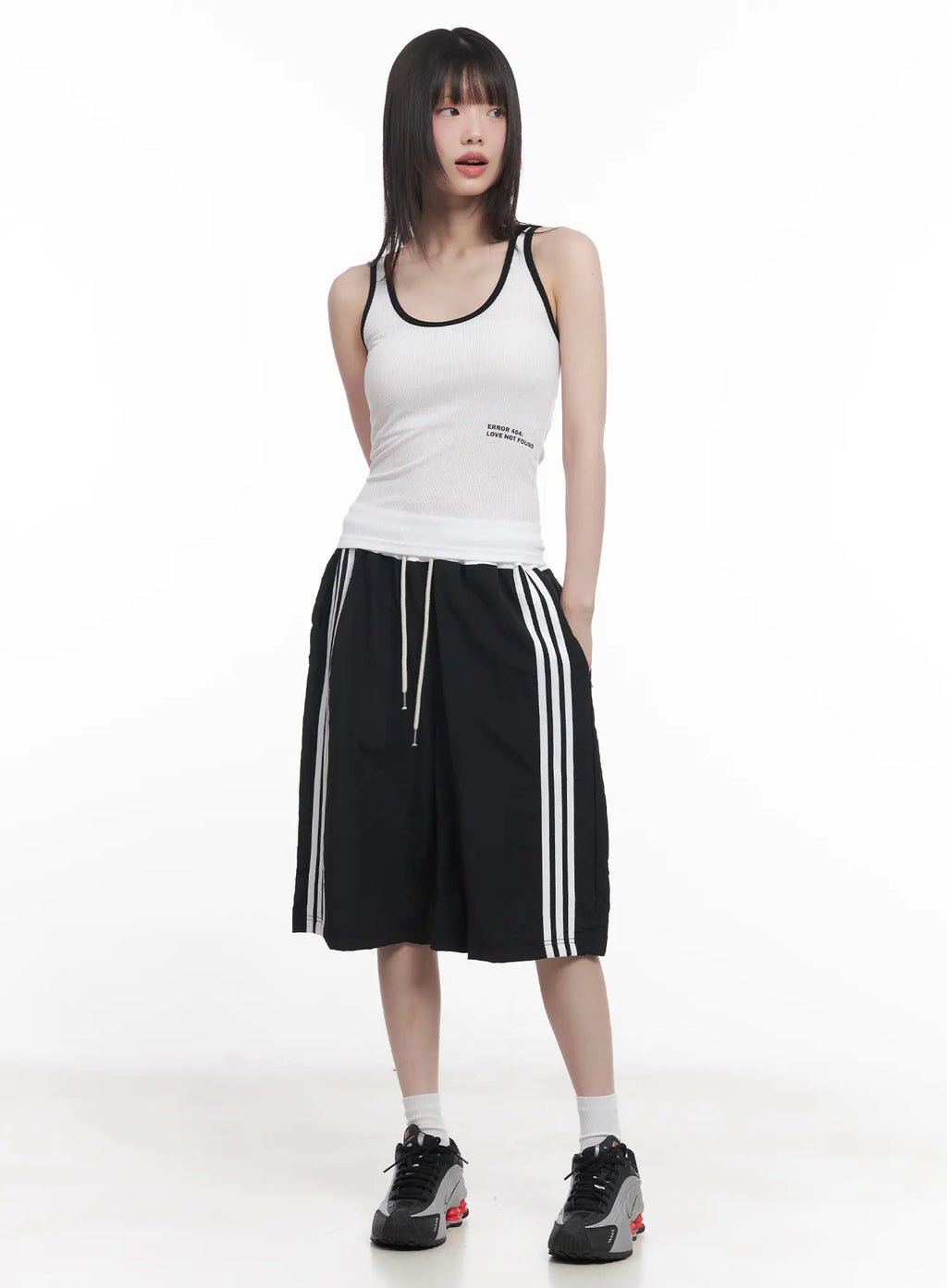 Striped Bermuda Sweat Shorts CU518