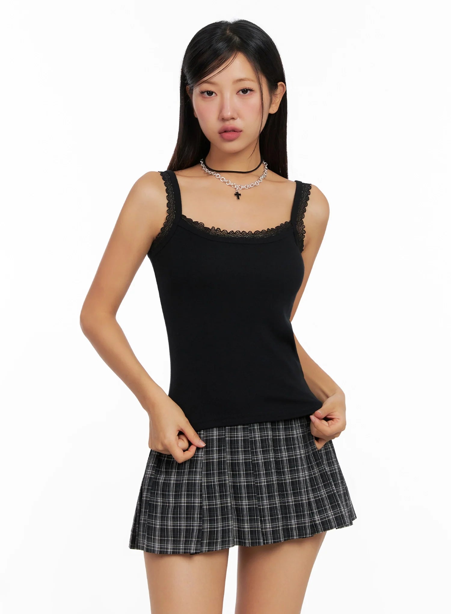 Lace Trim Cami Top IG527