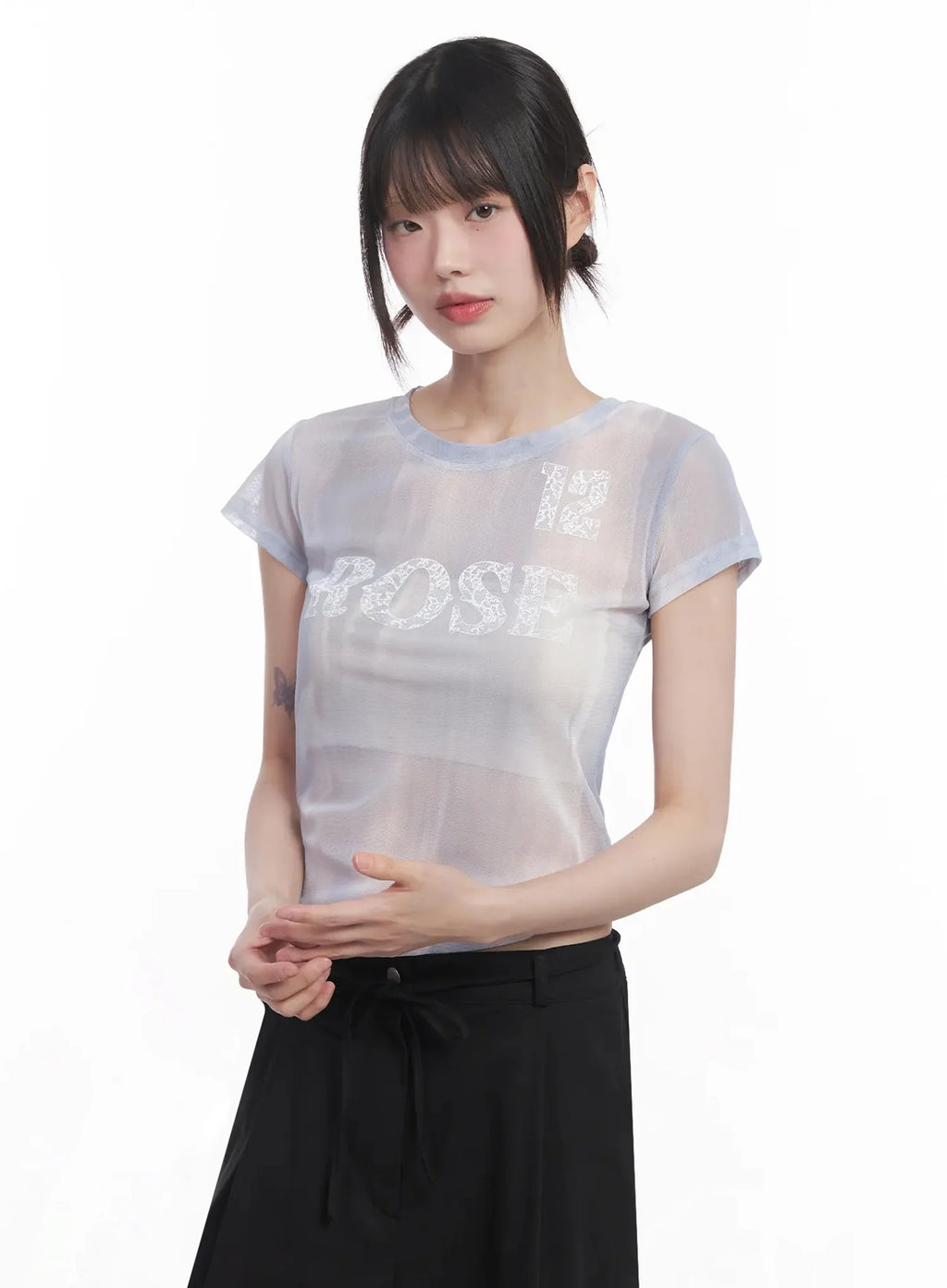 Sheer Graphic Tee IU525