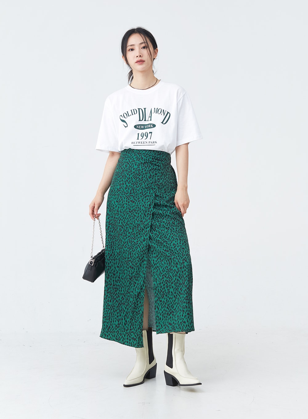 Solid Lettering Oversized Cotton Tee OU28