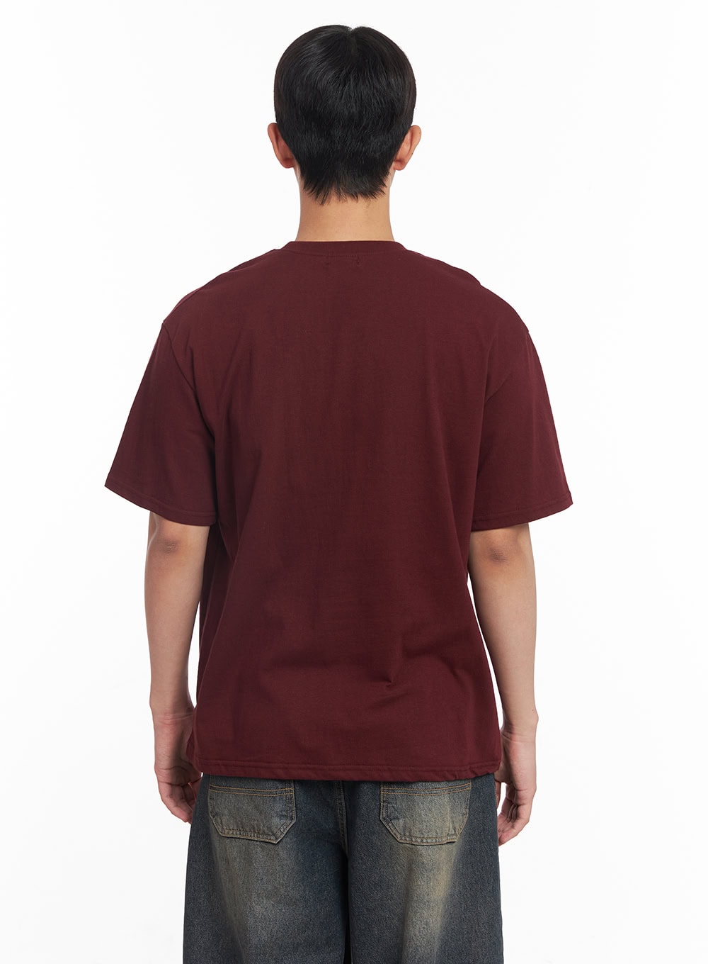 Men's Loose-Fit Round-Neck Graphic T-Shirt IY522