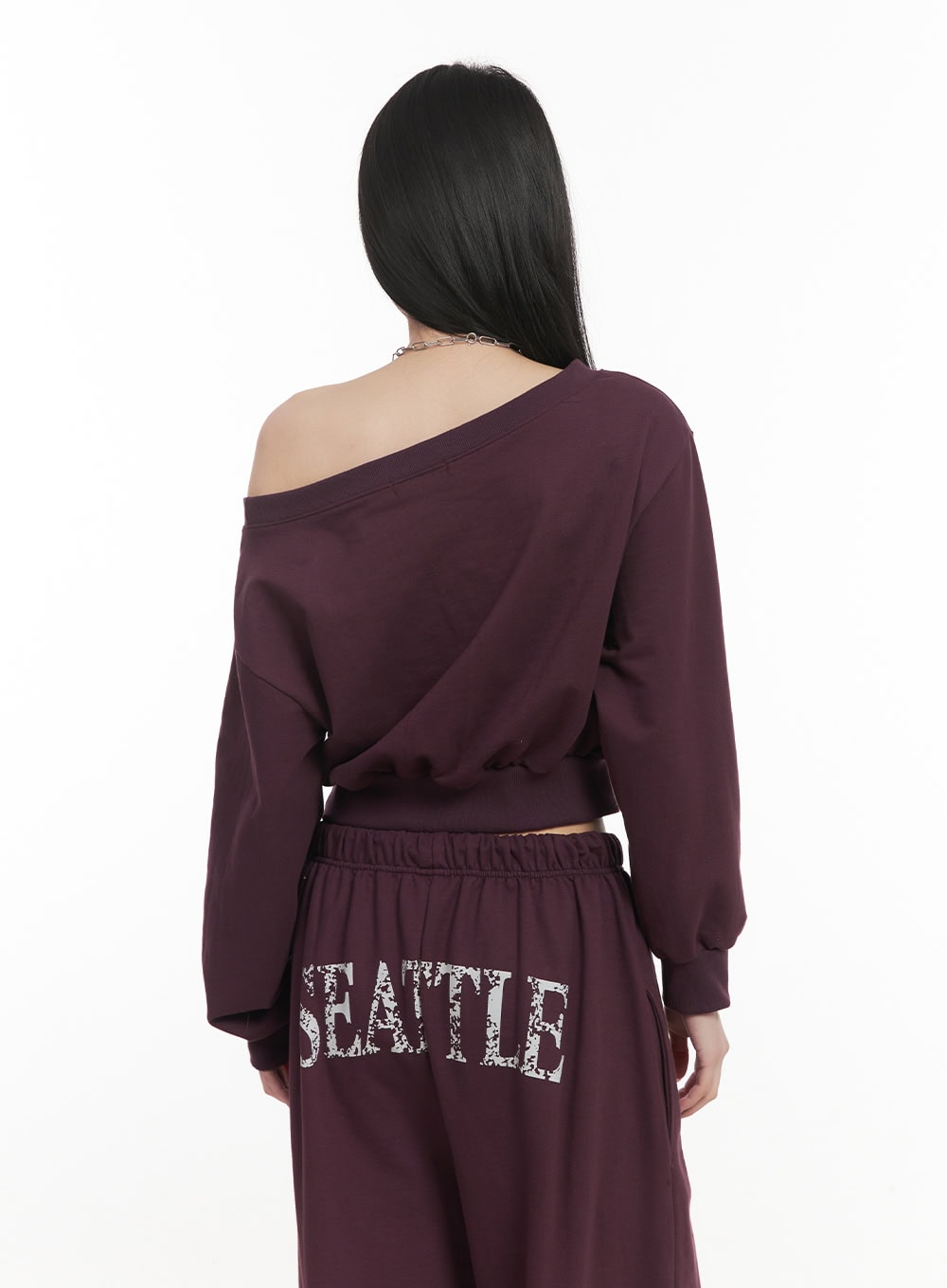 Soft Cotton Graphic Cropped Sweatshirt CF514