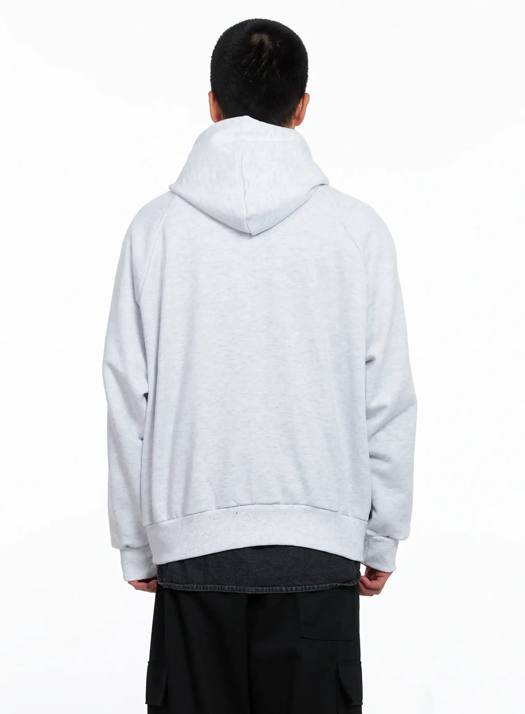 Men's Raglan Graphic High Neck Hoodie IS510