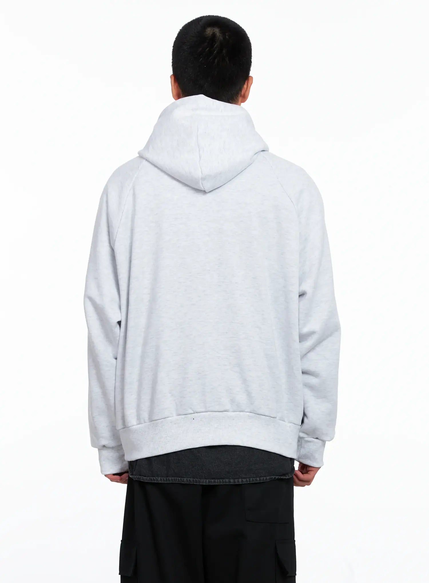 Men's Raglan Graphic High Neck Hoodie IS510
