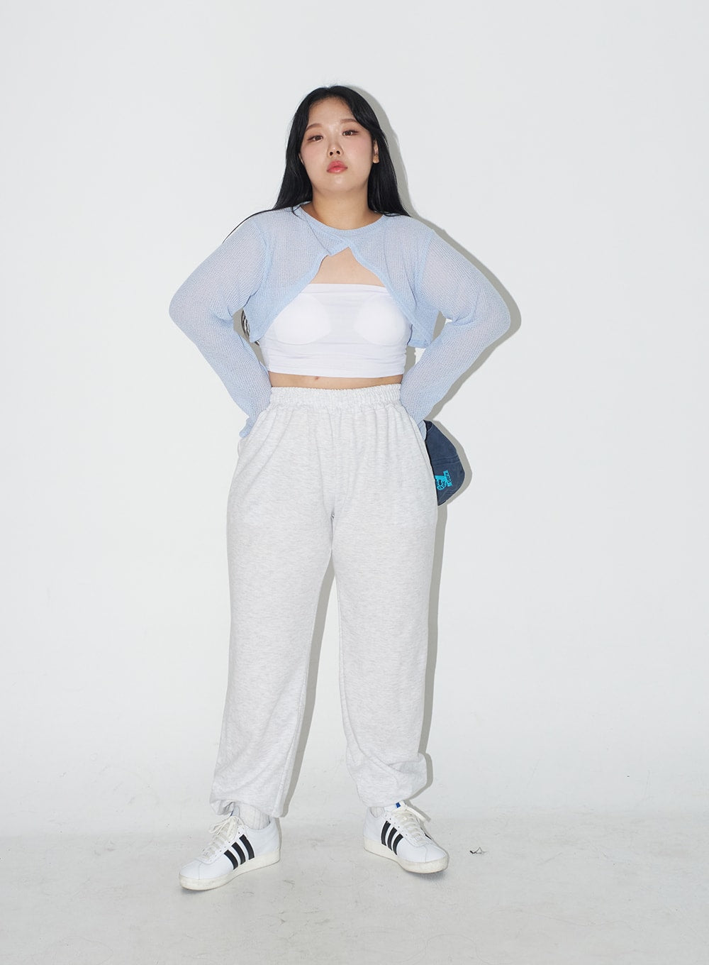 Plus Cotton Banded Sweat Pants IJ30