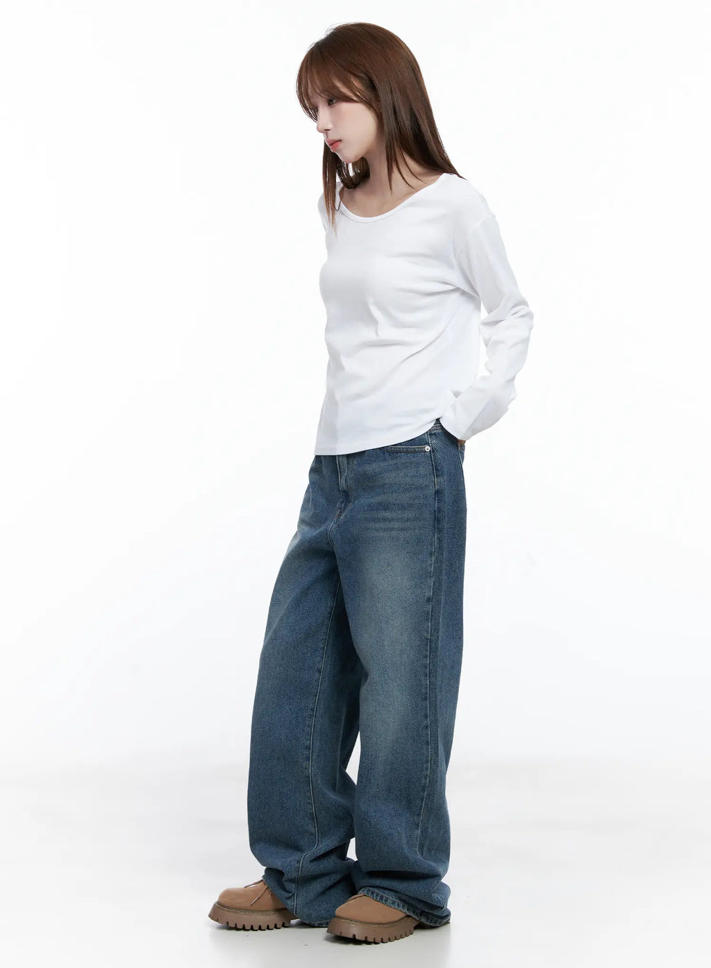 Basic Crew Neck Long Sleeve T-Shirt CG529