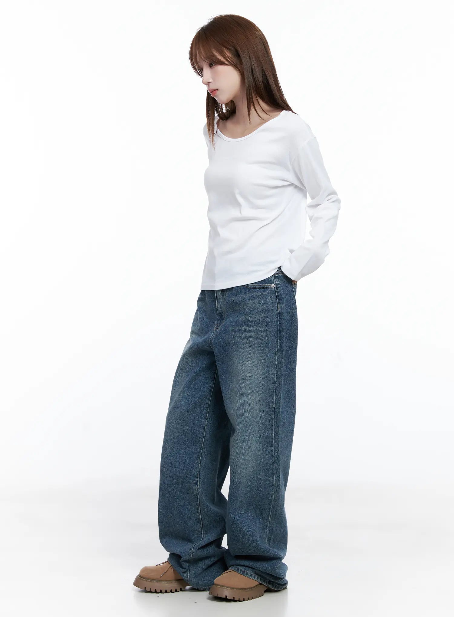 Basic Crew Neck Long Sleeve T-Shirt CG529