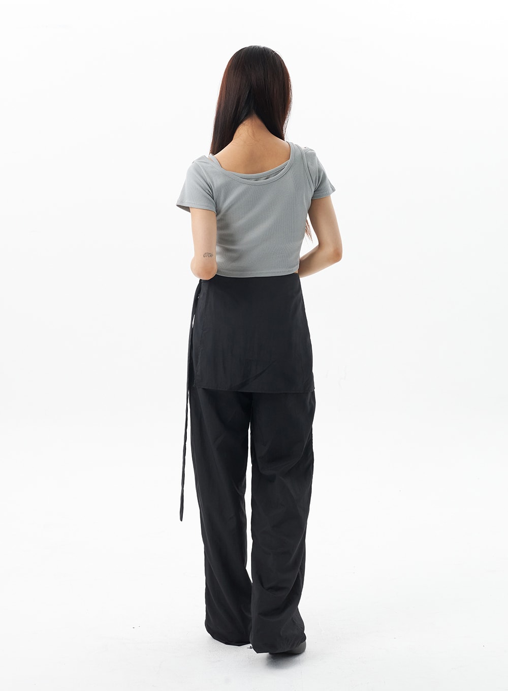 Layered Cropped Tee OU319