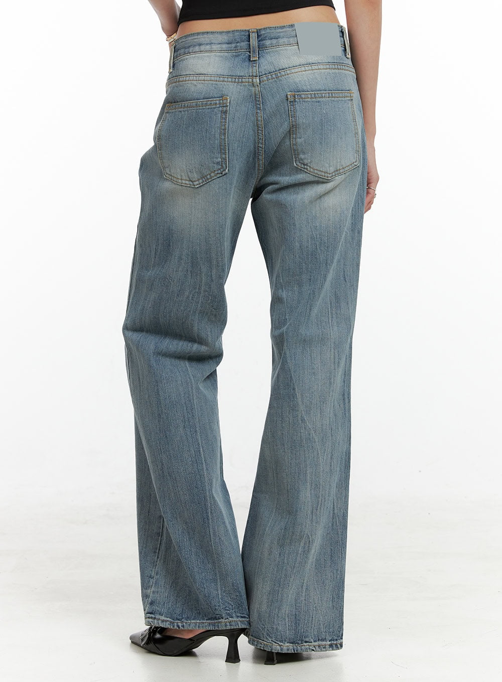 Solid Straight Jeans CL405