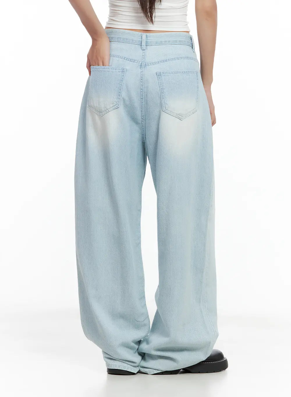 Yihyun Light-Blue Baggy Summer Denim Jeans CL508