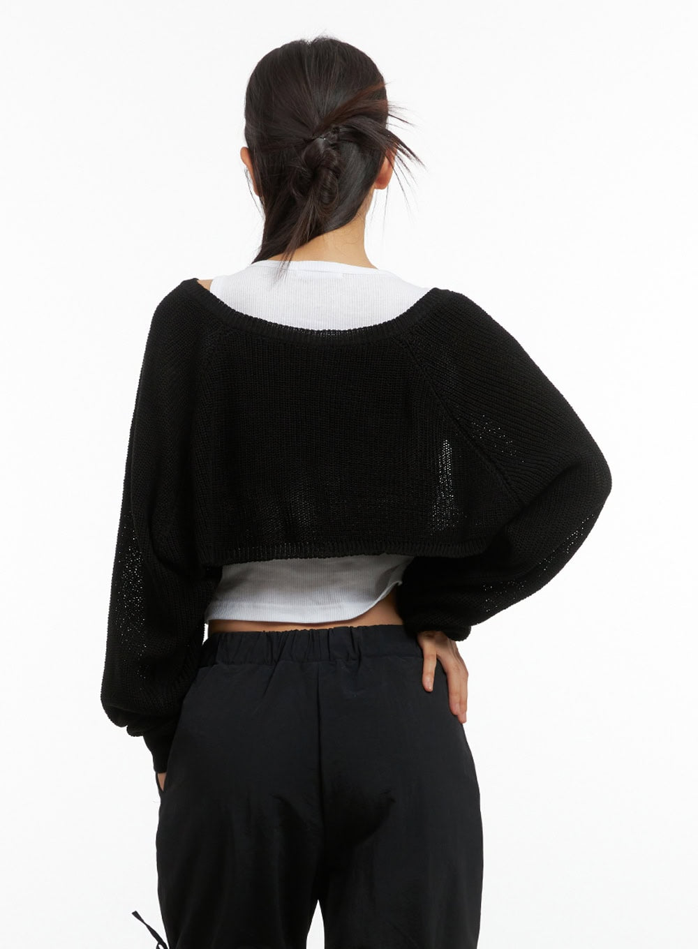 Mesh Bolero Strap Cardigan IS402