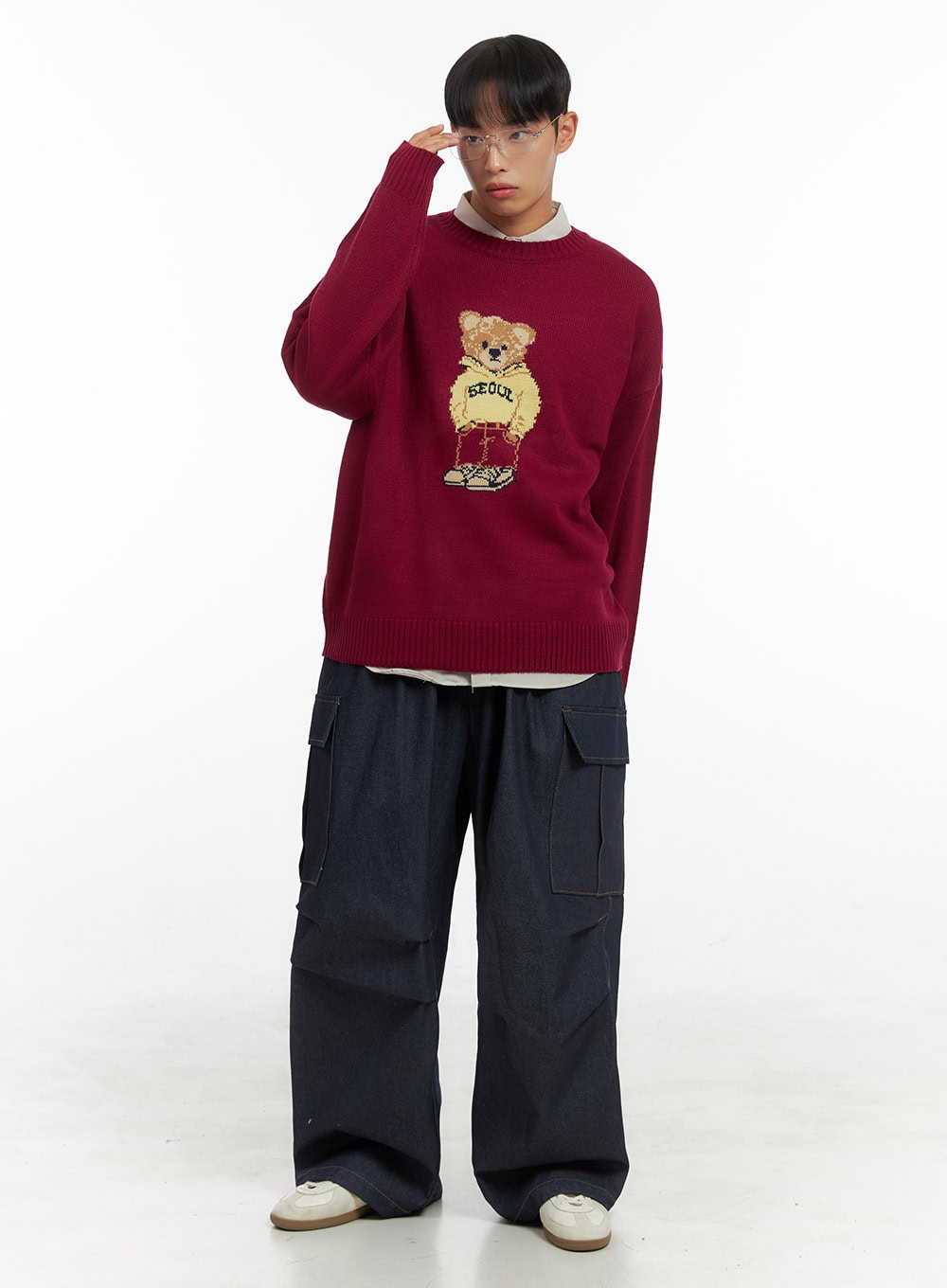 Men's Denim Cargo Stitch Jeans IS420