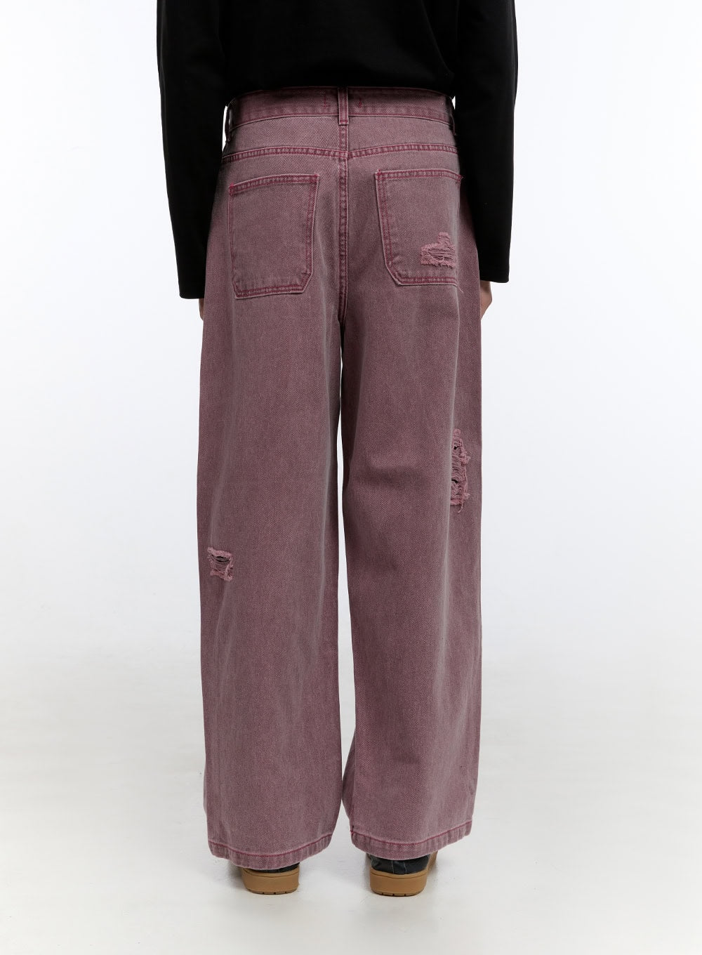 Men's Distressed Wide Leg Pants IO428