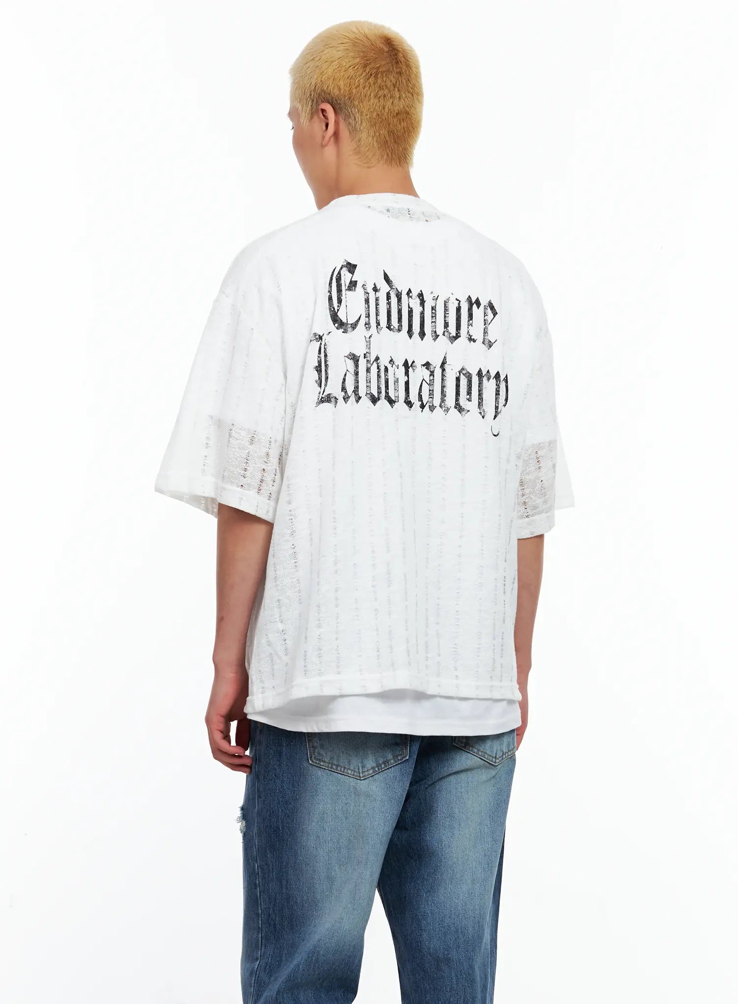 Men's Grunge Gothic Knit Tee IL514