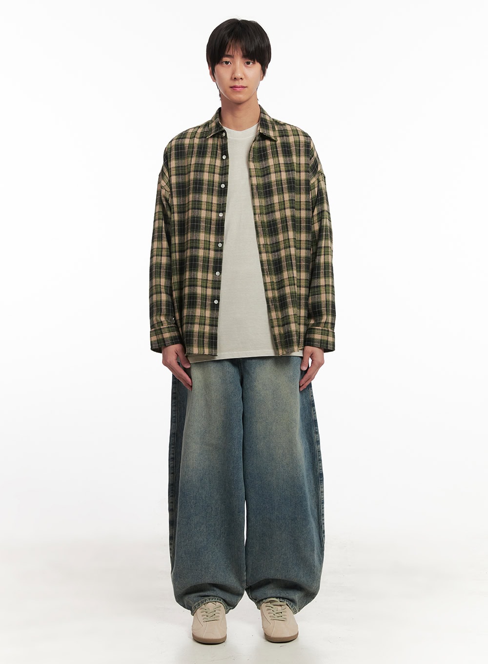 Men's Checkered Collared Shirt IA511