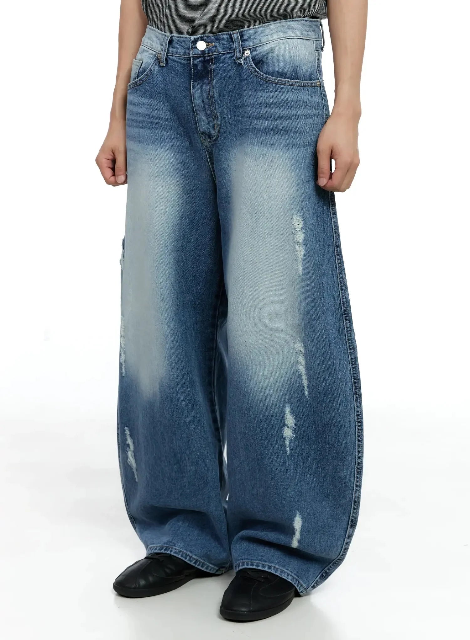 Men's Distressed Baggy Jeans IG520