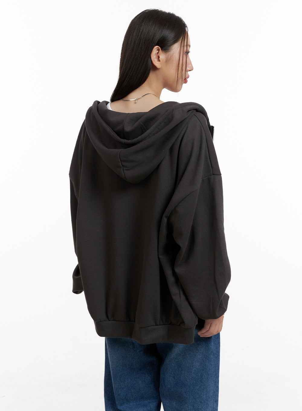 Acubi Oversized Two-Way Zip-Up Sweatshirt CL431
