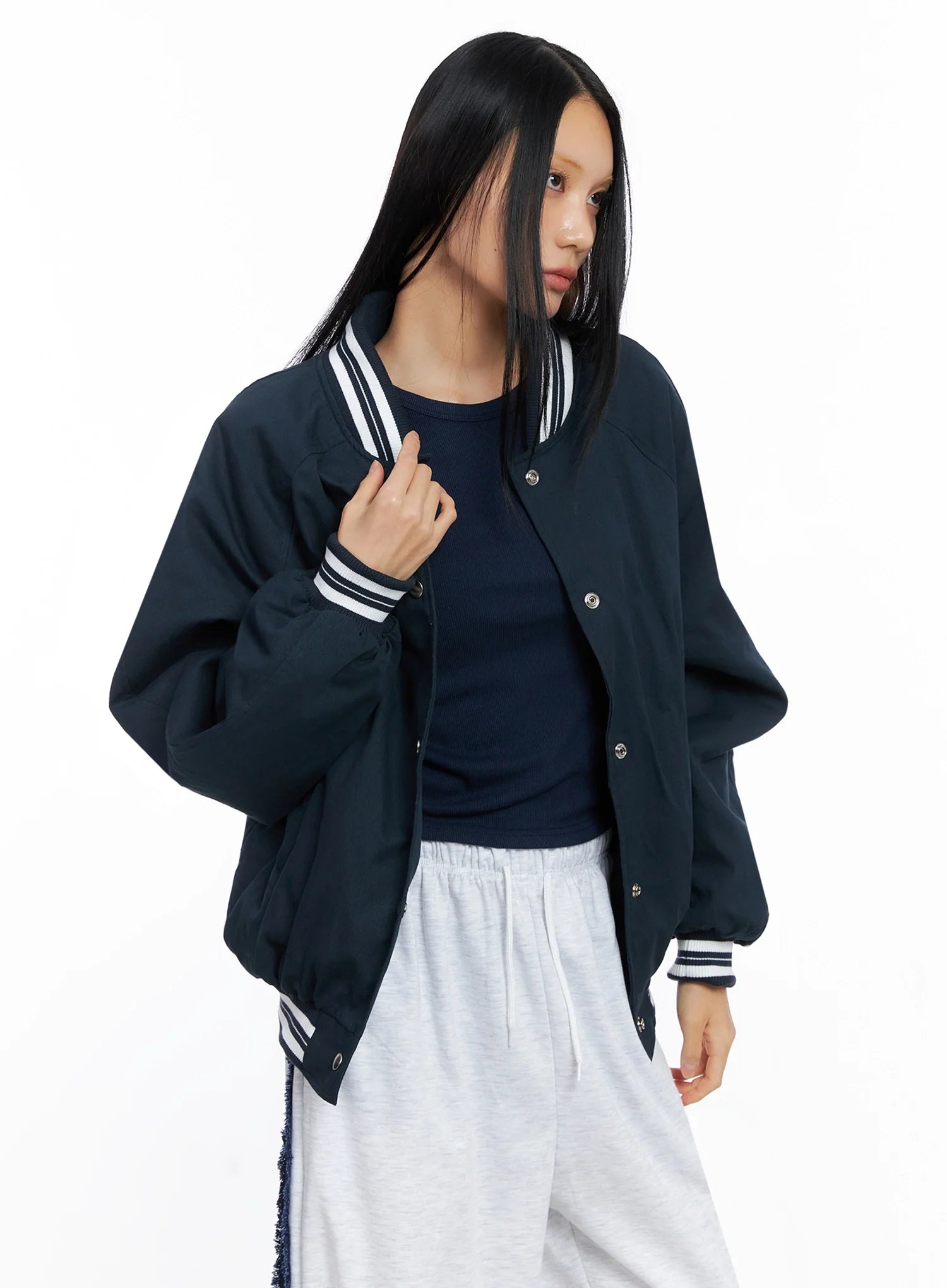 Oversized Varsity Bomber Jacket CO517