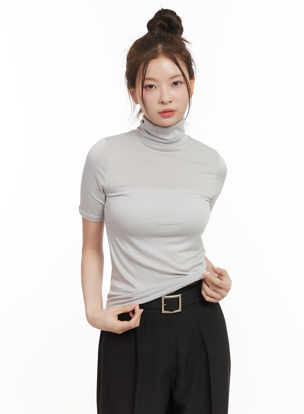 Essential Turtle Neck Short Sleeve Top IF505