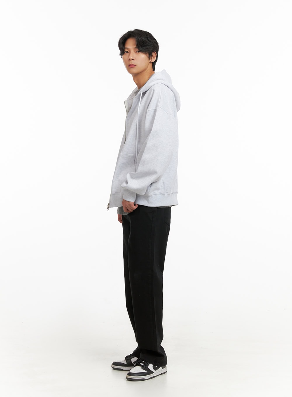 Men's Basic Hoodie Jacket (White) IY416