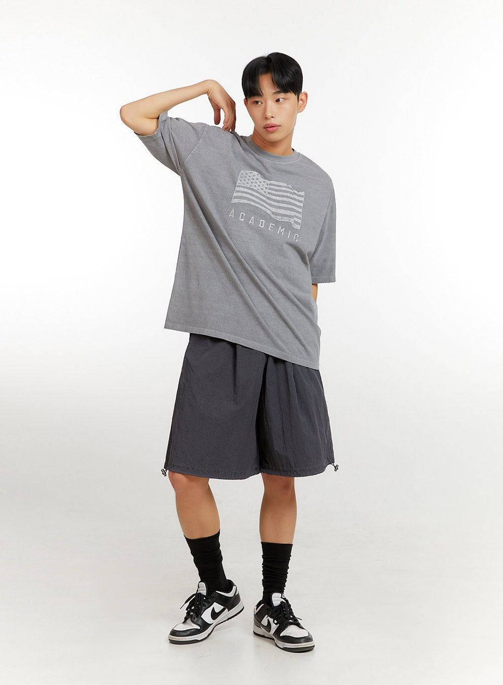 Men's Graphic Lettering T-Shirt IU427