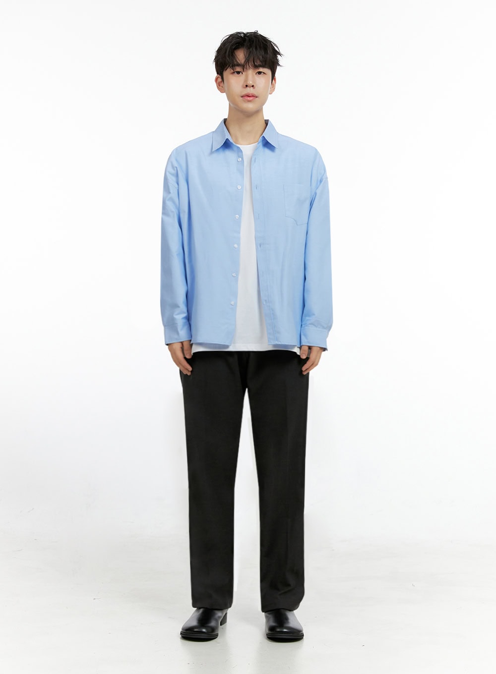 Men's Wool Blend Straight Leg Pants IN422