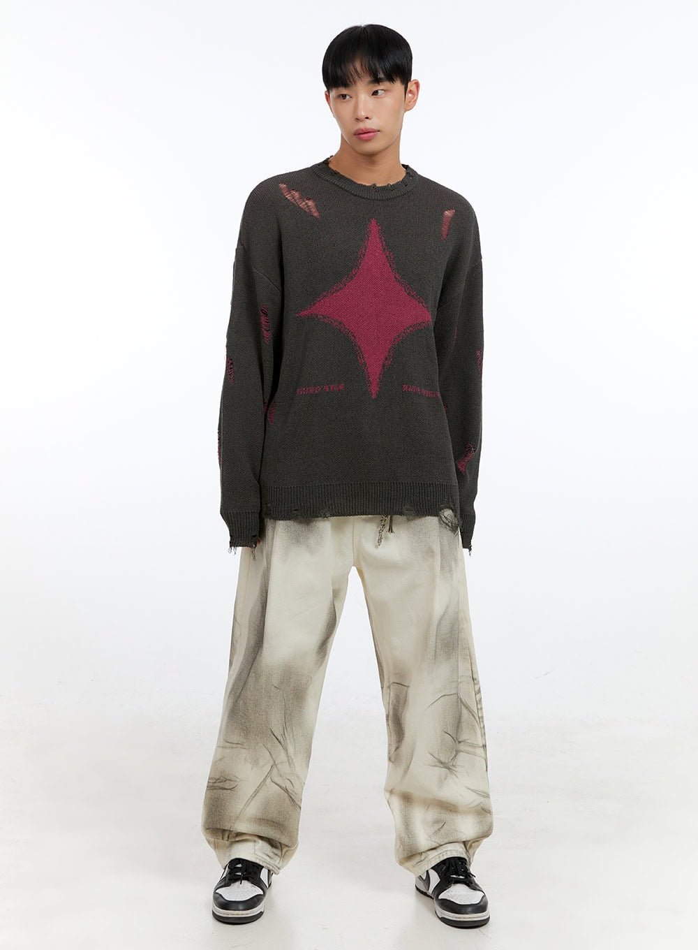 Men's Acubi Pintuck Washed Baggy Pants IG421