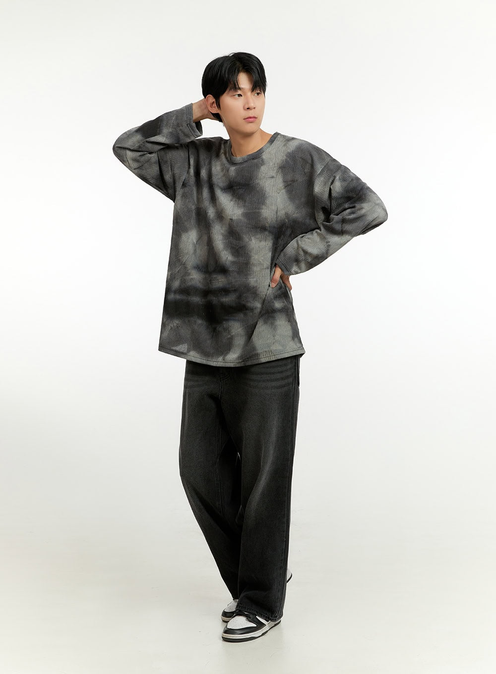 Men's Tie-Dye Oversized Long Sleeve IL412