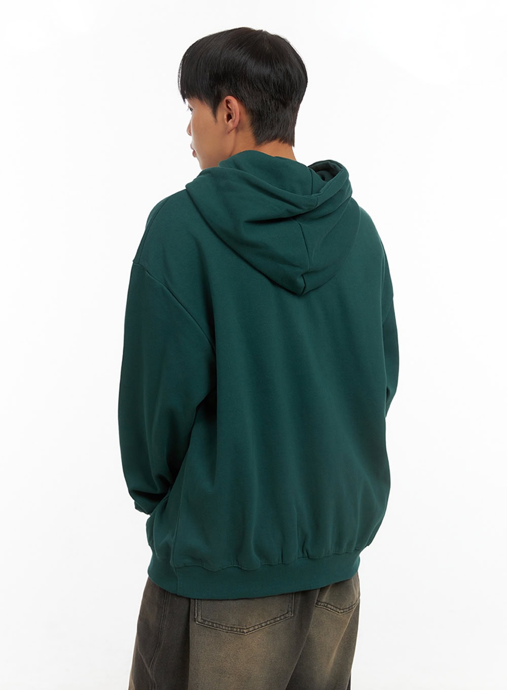 Men's Graphic Hooded Sweatshirt (Dark green) IS420