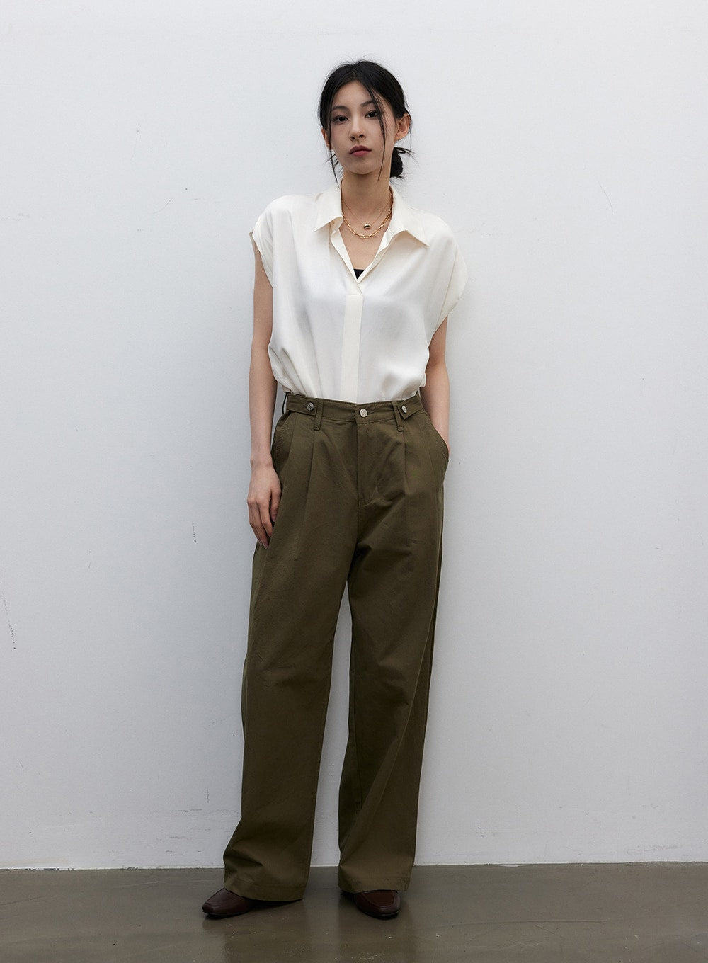 Silky Short Sleeve Blouse IY331