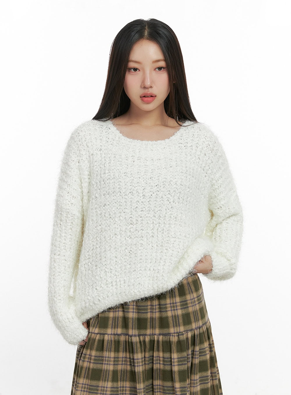Classic Solid Long Sleeve Sweater IN415