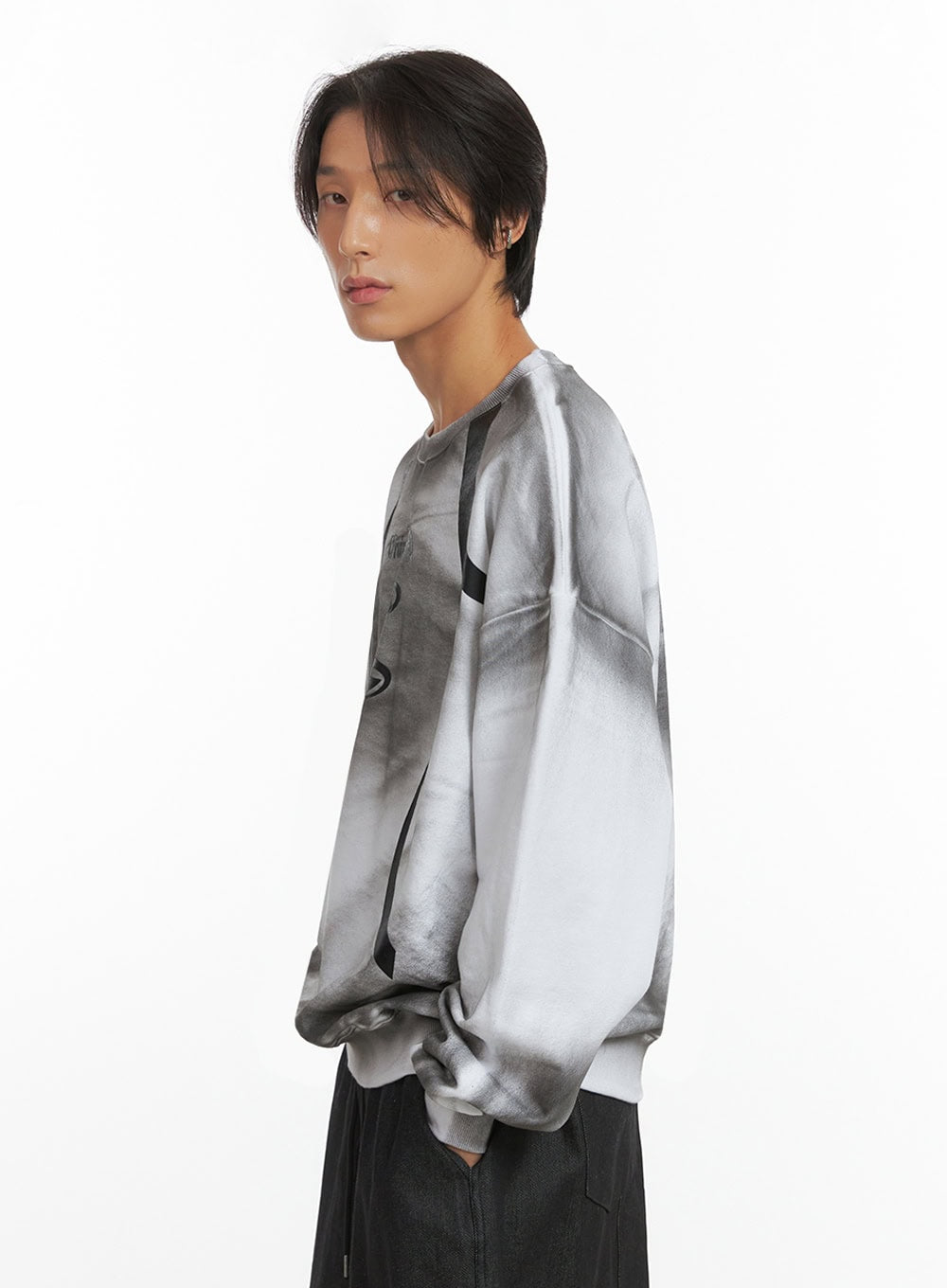 Men's Oversized Tie-Dye Graphic Sweatshirt IO402